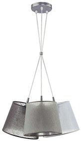 Duolla - Lampadario a sospensione con filo ROSSA 3xE27/40W/230V antracite/grigio