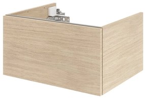 Mobile da bagno sospeso sotto lavabo L 60 x H 32 x P 48 cm bianco opaco, 1 cassetto Neo, Apertura push pull, Maniglie acquistabili separatamente