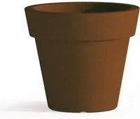 Vaso e Sottovaso Begonia In Resina Tondo H45 Marrone 50Cm