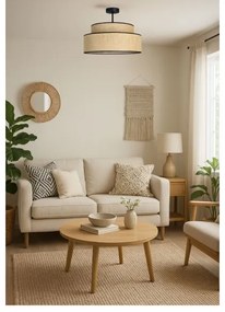 Lampadario a plafone BOHO 1xE27/60W/230V diametro 40 cm beige