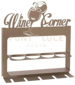 Porta bottiglie da parete moderno wine corner beige