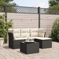 Set Divani da Giardino 5 pz con Cuscini in Polyrattan Nerocod mxl 87531