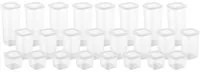 Set 24 contenitori in plastica coperchio bianco