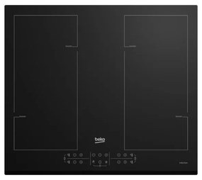 Beko - Piano Cottura a Induzione 60cm 4 Fuochi 7200w Nero - Hii64206f2mt
