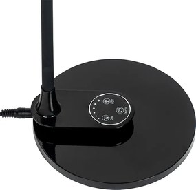 Lampada da tavolo e da parete nera con LED e dimmer touch - Joni