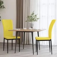 Sedie da Pranzo 2 pz Giallo Senape in Velluto 326100