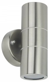 Applique Cilindrica Bidirezionale, IP65, GU10, Inox Colore Inox