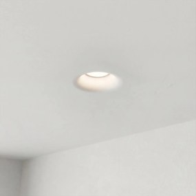 Portafaretto Quadrato 100x100 mm GU10 in Gesso Pitturabile Curvo