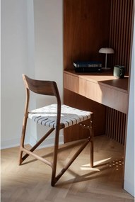 Sedia da pranzo bianca/marrone Fawn – Gazzda