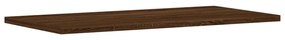 Mensole parete 4pz rovere marrone 60x20x1,5cm legno multistrato