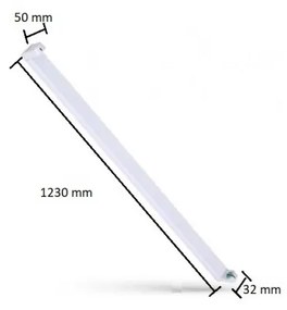 Reglette  porta-Tubo LED 120cm con tubo sostituibile Plafoniera  per 1 tubo LED da 120cm