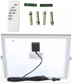 Faretto solare dimmerabile LED 16W 3,2V 4000K IP65 con telecomando