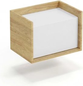 Comò Mobius 1D in legno naturale/alb - H36 cm