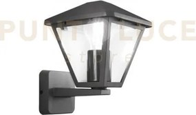 Applique up prisma antracite 1 luce attacco e27 ip44 16x19,1x21,8cm