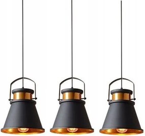 Lampada da soffitto ASTI AAA Nero/Oro