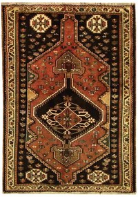 Shiraz Tappeto persiano 160 x 120 Rosso (Iran) Annodato A Mano