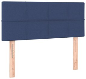 Letto a Molle con Materasso e LED Blu 80x200 cm in Tessuto