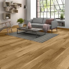 Parquet prefinito intenso M in rovere vetrificato elegance sp. 14/3.3 mm 1.227 m²