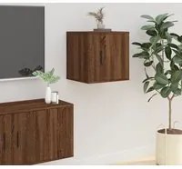 Mobile Porta TV a Parete Rovere Marrone 40x34,5x40 cm 816654