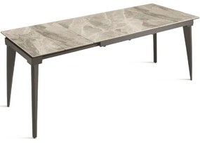 Tavolo allungabile 200 cm ULISSE con top grčs porcellanato effetto Marmo Grigio