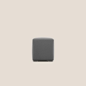 Cube pouf in tessuto morbido smacchiabile T05