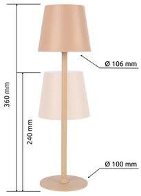 Globo 58438S - Lampada LED touch dimmerabile per esterni VANNIE LED/3W/3,7V IP44
