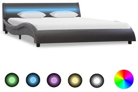 Giroletto Con Led Grigio İn Similpelle 160x200 Cm /