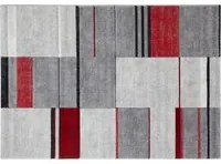 Tappeto 160x230 cm Ray A grigio e rosso