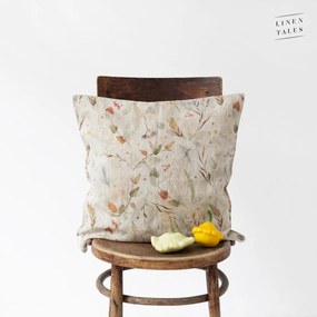 Federa di lino 40x40 cm Leaves on Natural - Linen Tales