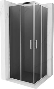 Mexen Rio cabina doccia quadrata 80 x 80 cm, grafite, cromo - 860-080-080-01-40
