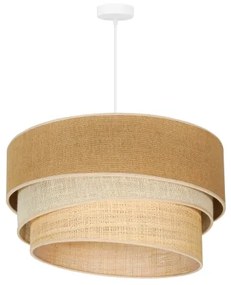 Duolla - Lampadario a sospensione con filo YUTE TRIO 3xE27/15W/230V diametro 60 cm marrone/grigio/beige