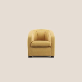 Cloe Poltroncina in tessuto smacchiabile con acqua QuickClean T08 giallo