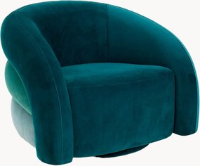 Poltrona girevole in velluto Novelle