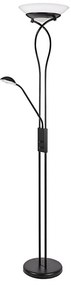 Rabalux 4554 - Lampada da terra GAMMA 2xE27/15W+1xG9/40W/230V nero