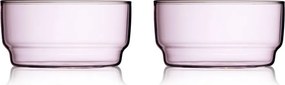 Ciotoline in set rosa in vetro 2 pz 500 ml Torino – Lyngby Glas