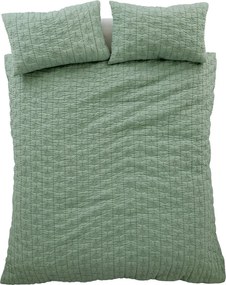 Set copripiumino e federa verde per letto matrimoniale 3 pezzi 200x200 cm Tamba Leaf – Pineapple Elephant