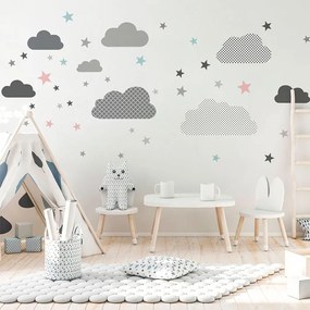 Adesivo murale Nuvole scandinave dall'estremo nord - Ambiance