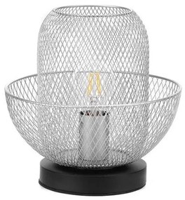 ONLI - Lampada da tavolo ZAIR 1xE27/22W/230V nero/argento