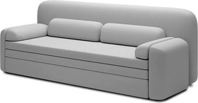 Divano grigio chiaro allungabile/con contenitore e rivestimento in velluto 236 cm Elioss – ELTAP