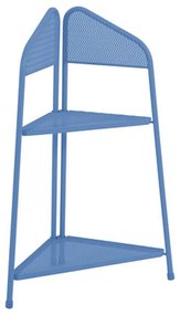 Mensola angolare in metallo blu per balcone, altezza 100 cm MWH - Garden Pleasure