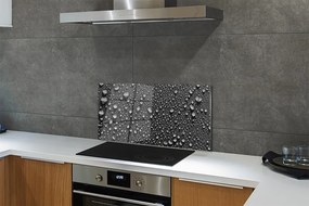 Pannello paraschizzi cucina Gocce d'acqua a macroistruzione 100x50 cm