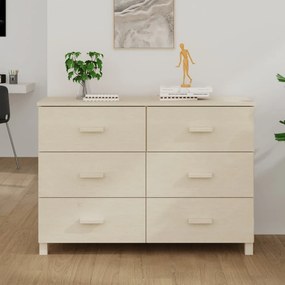 Credenza Hamar Ambra 113x40x80 Cm İn Legno Massello Di Pino /