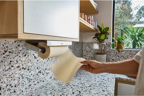 Portarotolo da cucina da parete da parete argentato in plastica RollGrip – Joseph Joseph