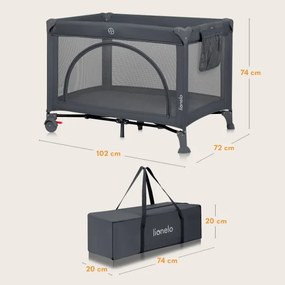 Lionelo - Lettino da viaggio LAURA Grigio Cemento