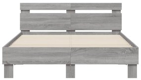 Giroletto testiera grigio sonoma 120x200 cm legno multistrato