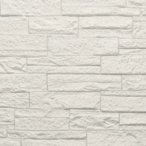 Pannello decorativo effetto pietra mattoni 3D set 12 pz 8,6 mt2 rivestimento murale in PU 120 x 60 x 2,5 Quarzite Bianco