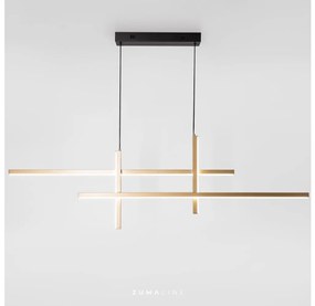 Zuma Line 22008P-BK/GD - Lampadario LED a sospensione con filo EDGE LED/42W/230V 3000/4000/6000K