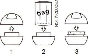 Cestino per la spazzatura bianco in plastica 1 l Bowl – Spirella