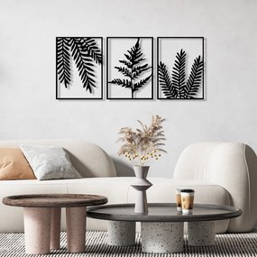 Decorazione da parete in metallo in set di 3 pezzi 118x50 cm Yakomo - Wallity