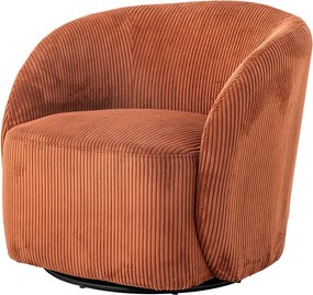 Poltrona in velluto a coste arancione Pradi - Bloomingville